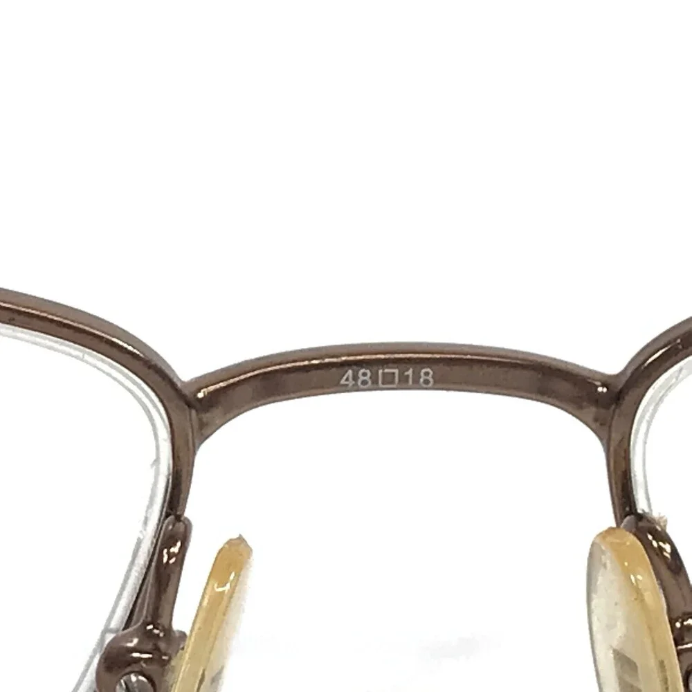 Scott Harris Eyeglasses Frames 149 01 Light Brown Rectangle Half Rim 48-18-135